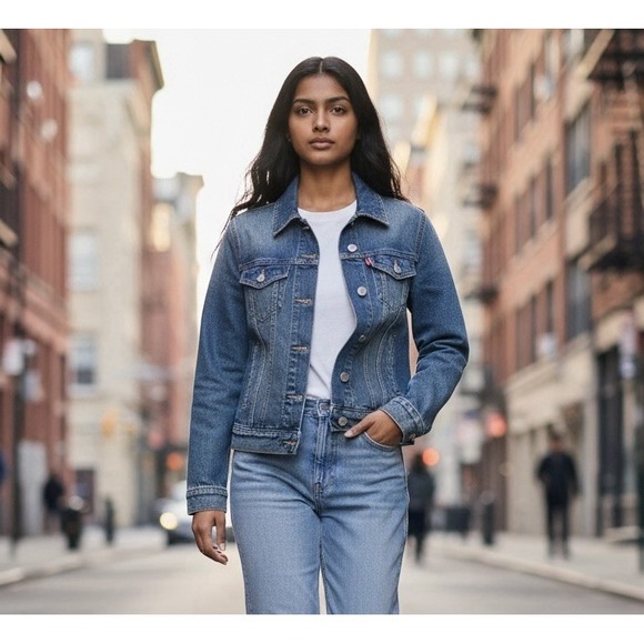 Levi's Jackets & Blazers - Levis Jacket  Women's XS Trucker Denim Premium Jean Jacket 34" Chest